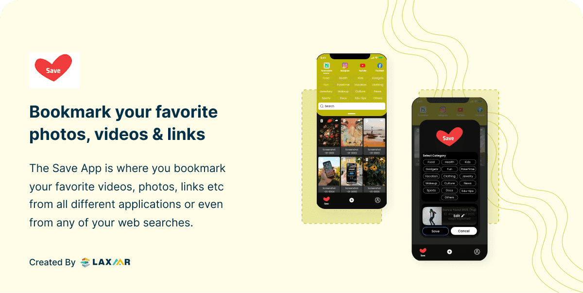 The Save App | Bookmark your favorite photos, videos & links